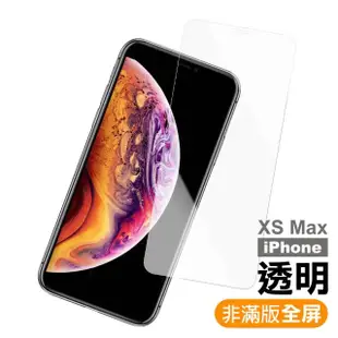 iPhone XS Max 非滿版9H鋼化膜手機保護貼 透明 藍紫光(贈手機保護殼-XSMax)