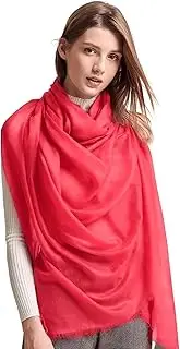 [Prettystern] Women's 100% Cashmere Feather Light Ring Pashmina Scarf Evening Dress Stole Made of Fine 200 Yarn Cashmere Threads