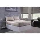 Bed Tite Sheet Set Queen 300-Thread Count Solid Color Deep Pocket Silver 4-Piece