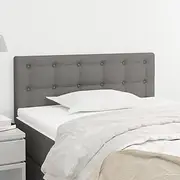 Queen Size Headboard for Bed Frame, Adjustable Height, Dark Grey Fabric Upholstery, Stable Wooden Legs, 100 cm Tall Headboard