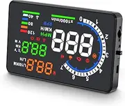 wiiyii Heads Up Display for Cars, Digital Speedometer for Car A8 with OBD Function, 5.5 Inch Large Screen,Speedometer for Car for All Vehicles
