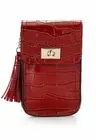 Mellow World "Zora" Croco Embossed Turnlock Phone Clutch w/ 2 Removable Straps