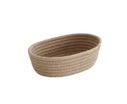 Storage Box Hand Made Durable Wear-resistant Folding Stackable Decorative Portable Snack Organizer Container for Home-Khaki