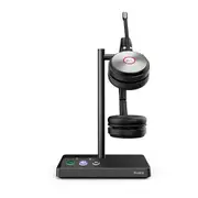 Yealink WH62 Dual UC TEAMS DECT Wirelss Headset, Busylight On Headset, Leather Ear Cushions, Acoustic Shield Technology, Built-in Ringer