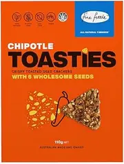 Fine Fettle Chipotle Toasties 110g x 3 - All Natural - No preservatives - Gluten Free - Low Carb - Vegan, Keto & Paleo Friendly