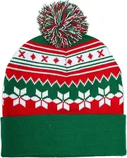 hoyuwak Red Beanie with Pom Pom Christmas Hat Winter Hat Knit Cap for Men Women Holiday Party Xmas Accessories Decoration