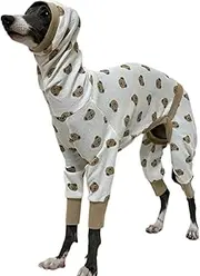 UOSIA Italian Greyhound Pajamas Soft Dog Onesie Cotton Dog T-Shirts Cute Print Dog Shirt Whippet Clothes Dog Jumpsuit for Small Medium Large Dogs