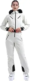 [GSOU SNOW] Ski Suits Women Men One Piece Snow Suits Waterproof Windproof Men Snowsuit Insulated Ski Jumpsuit for Snow Sports