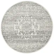 Chrome Ava in Silver : Round Rug