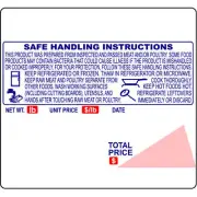ISHIDA (64mm x 59mm) AC-SERIES, BC-3000, BC-4000 UPC, Safe Handling scale labels