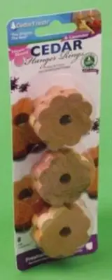 Cedar Fresh CEDAR & LAVENDER HANGER RINGS 6-Pieces Protect Clothes & Linens