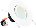 5/6 Inch Gimbal LED Recessed Lighting Can Light, 11W=90W, 5 Color Selectable 270