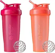 Blender Bottle Classic Loop Top Shaker Bottle, Colors May Vary, 28-Ounce 2-Pack 28-Ounce 2-Pack 28 oz Pink and Coral