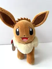 Pokémon Eevee Standing 12" Plush Stuffed Animal Toy New Animé 2001 Nintendo