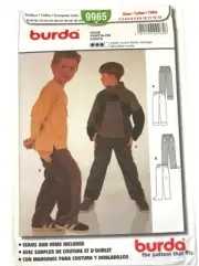 Burda 9965 Sewing Pattern Boys Hose Pants All Sizes 2-13 UNCUT
