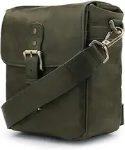 MegaGear Torres Mini MG1328 Genuine Leather Camera Messenger Bag for Mirrorless, Instant and DSLR Cameras