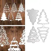 4Pcs Christmas Trees Metal Die Cuts Cutting Dies 4Pcs Christmas Trees Paper C...