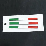 3x Matte Black Italy Flag Metal Sticker Badge Decal Emblem V6 Turbo Coupe Motors (for: Peugeot)