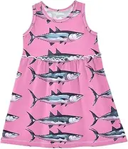 [Caihoyu] Girl Summer Tank Dresses Kids A-line Spring Dresses Easter Outfit, Multicolor11, 6 Years