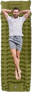 Inflatable Camping Mattress,Inflatable Sleeping Pad - Built-in Foot Pump, Portable Air Bed Travel Supplies for Backpacking Hiking Traveling Picnic