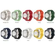 Compatible Apple Watch Ocean Band Silicone Strap for 38/40/41/42/44/45/49mm -...
