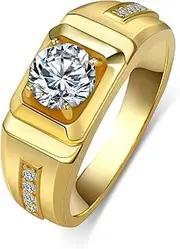 [Sbzxbt] Moissanite Engagement Ring Sterling Silver Moissanite Ring for Men