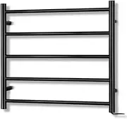 Electric Heated Towel Rail Rack 5 Bars Wall Mounted Clothes Dry Warmer