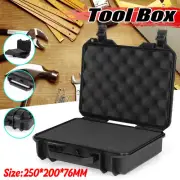 Waterproof Hard Plastic Carry Case Tool Storage Box Camera Organizer w/ Sponge