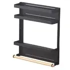 1PCS Hanging Fridge Shelf Spice Rack Wall Shelf Refrigerator Shelf (Black) P5I7