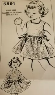 5591Vintage CHILD'WONDER DRESS 1 SKIRT, 2 TOPS Pattern to Crochet (reproduction)