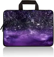 14 15 15.4 15.6 inch Laptop Handle Bag Computer Protect Case Pouch Holder Notebook Sleeve Neoprene Cover Soft Carrying Travel Case for Dell Lenovo Toshiba HP Chromebook ASUS Acer (Purple Galaxy)