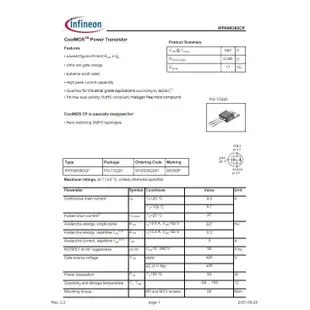 IPP60R385CP 6R385P Infineon MOSFET N-CH 600V 9A TO220-3-1