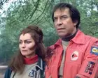 Space: 1999 Martin Landau, Catherine Schell 8x10 Real Photo in forest scene
