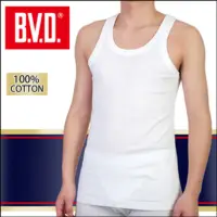 在飛比找momo購物網優惠-【BVD】100% 純棉背心內衣(9件組)