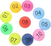 MOLUCKFU Printed Pong Balls for Raffle 1-30 Numbers Party Game Balls Plastic Raffle Drawing Balls for Home Party