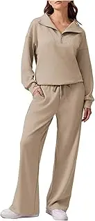 [Letuwj] Set wide leg pants two-piece women's long-sleeved tops