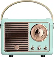 Retro Blue-Tooth Speaker | Vintage FM Radio Old Fashioned - Wireless Speaker AM/FM Vintage, Blue-Tooth 5.0 Wireless Connection, Stereo Sound B/m