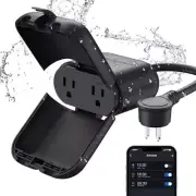 PQR20 Outdoor Smart WiFi Plug Waterproof IP66 with 2 Individually Sockets,