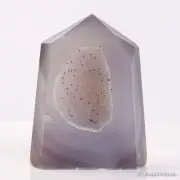 243g82mm Druzy Agate Geode Tower Point Natural Crystal Polished Quartz Healing