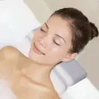 PU Bath Pillow Bathtub Spa Head Rest Neck Support Back Comfort Tub Holder Black