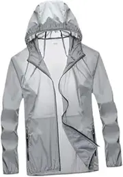 [Hellery] Golf Rain Jacket Riding Hoodie Quick-drying Waterproof Packable Sun-proof Clothing Golfwear for Running Beach Cycling Home