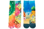 SpongeBob SquarePants I'm Ready Crew Socks 2-Pair VHS Shaped Box Set