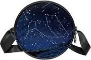 [FVQL] Round Crossbody Bag Purse Messenger Bag Shoulder Bag, constellation pattern