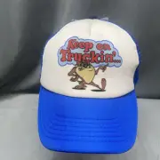 Vintage Taz Tasmanian Devil Keep On Truckin’ Trucker Hat WB Looney Tunes NWT