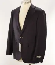 CANALI Dark Red Plaid 2 Button Wool Suit Jacket Flat Front Pants 40 R NWT