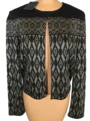 NWT ST. JOHN Knits Black Gold Shimmer Eve Topper Jacket Blazer sz 10 $1395