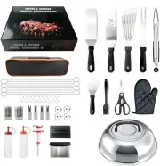 Barbecue Tool Set BBQ Tools Set 45pcs Griddle Accessories Kit, Stainless Steel