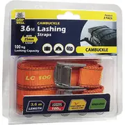 Gripwell Luggage Strap - 3.6m, 100kg, 2 Pack