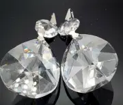 38 pc lot Clear Chandelier Crystals 3 inch Multi Prisms NEW