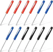 12 Pcs Pocket Screwdriver Magnetic with Single Blade Flat Head Mini Tops and Poc